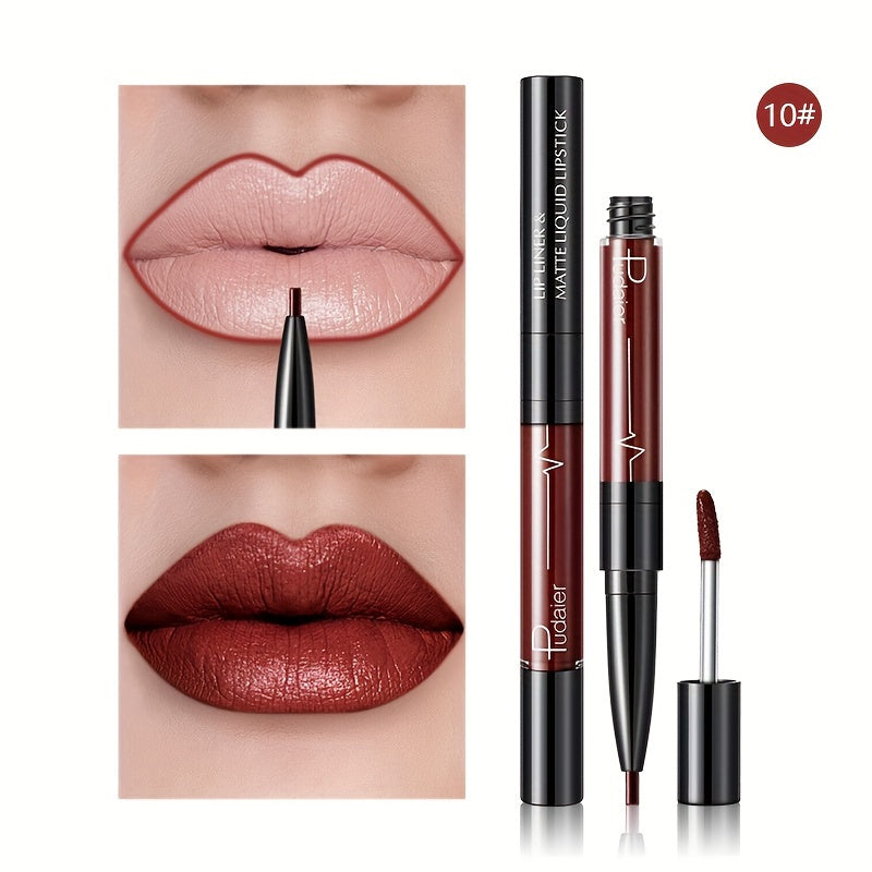 π 16-Color Double Ended Lip Gloss Stick β β¨ 2-in-1 Lip Liner & Lip Gloss | πΉ Matte Velvet | π Smudge-Proof & Long-Lasting
