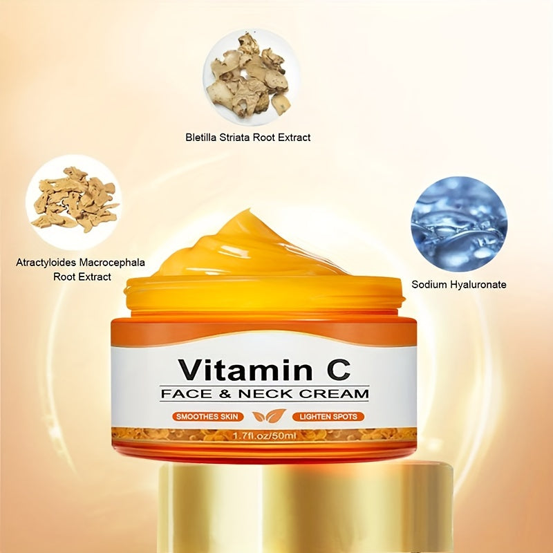 🍊💧 50ml Vitamin C Intensive Moisturizing Cream ✨ – Hydrates, Firms & Nourishes 🌿, Alcohol-Free 🚫, Hyaluronic Acid Enriched 💦, Anti-Drying 🌸, Unisex Adult Skincare 🧴