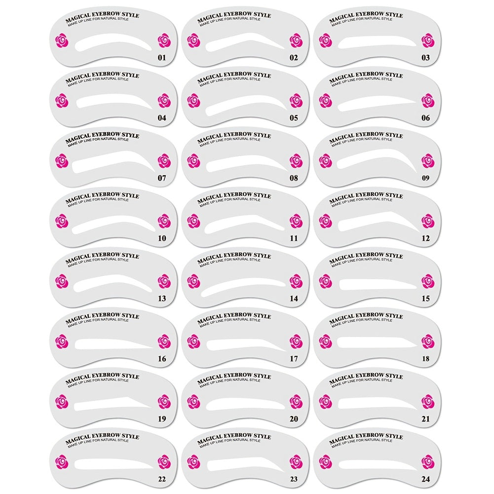 24 Styles Eyebrow Shaping Stencils Kit β¨π© | Grooming Tool for Women π | Perfect for Beauty, Makeup & Brow Modeling π―π