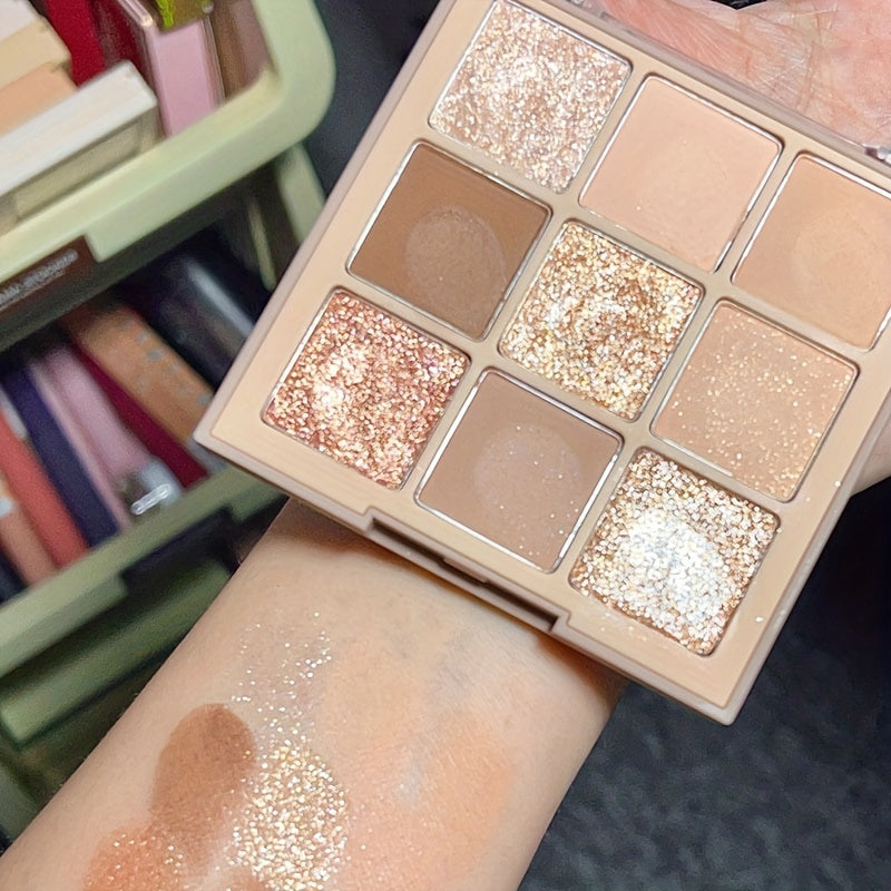 β¨ 9-Color Palette β Matte & Glitter π€ | Long-Lasting β³, Smoky Eyes π₯