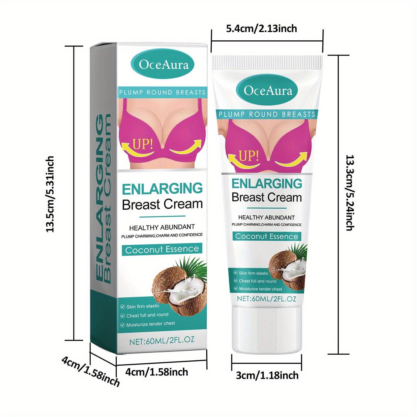 π΄ 60ML White Coconut Bust Cream β π Lifting, Firming & Moisturizing Breast Cream β¨