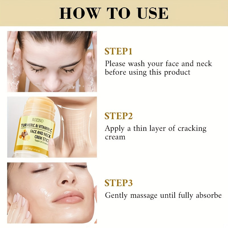 🌿💛 Turmeric + Vitamin C Moisturizing Stick 40g 💧✨ – Hydrates, Protects & Smooths Neck 🌸