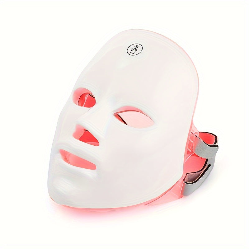 ๐ 7-Color LED Facial Mask ๐งดโจ โ One-Button Operation ๐, Adjustable Colors ๐จ, Home Skincare Device ๐ ๐โโ๏ธ