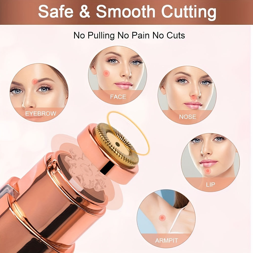 Effortless & Painless Hair Trimmer & Shaver β¨β‘ | 2-in-1 Rechargeable System π | Built-in LED Light π‘ | Flawless Grooming for Face, Eyebrows, Lips, Chin, Arms & Body πββοΈπ