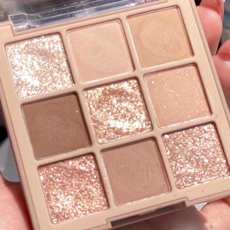 β¨ 9-Color Palette β Matte & Glitter π€ | Long-Lasting β³, Smoky Eyes π₯