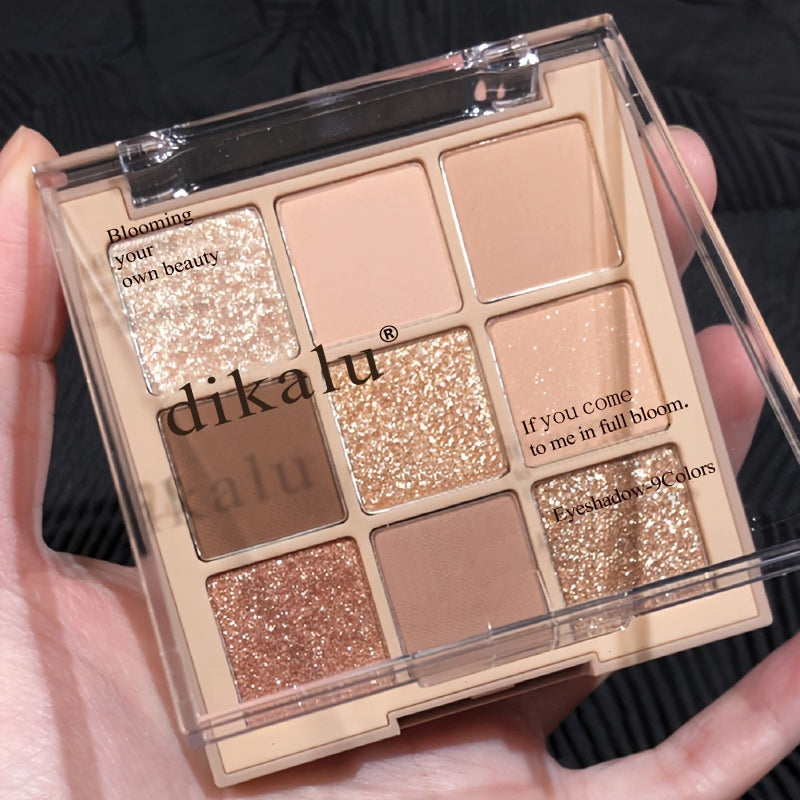 β¨ 9-Color Palette β Matte & Glitter π€ | Long-Lasting β³, Smoky Eyes π₯