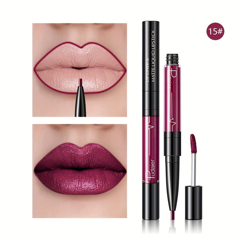 π 16-Color Double Ended Lip Gloss Stick β β¨ 2-in-1 Lip Liner & Lip Gloss | πΉ Matte Velvet | π Smudge-Proof & Long-Lasting