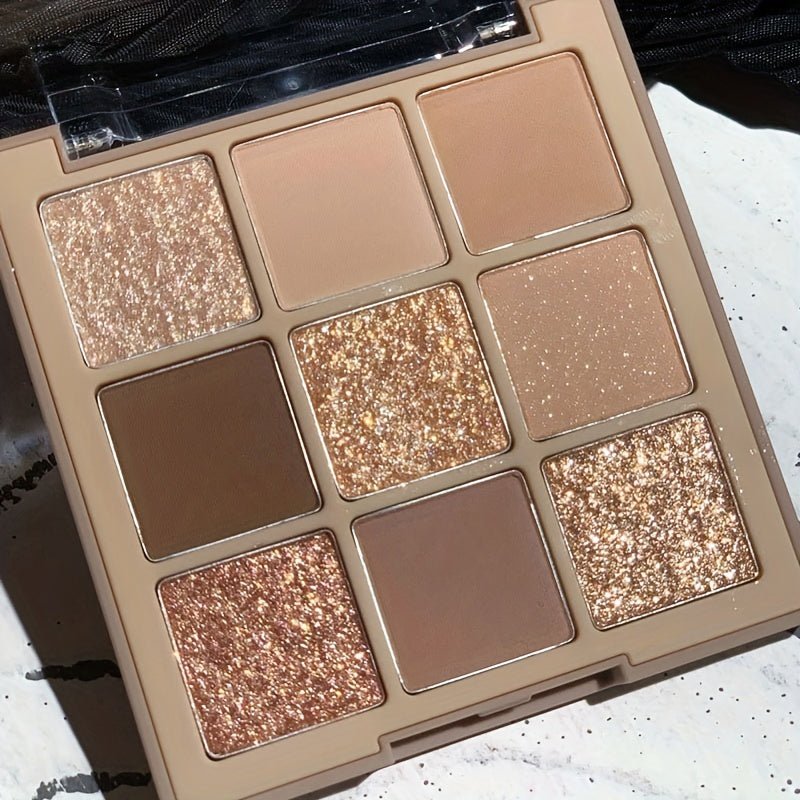 β¨ 9-Color Palette β Matte & Glitter π€ | Long-Lasting β³, Smoky Eyes π₯