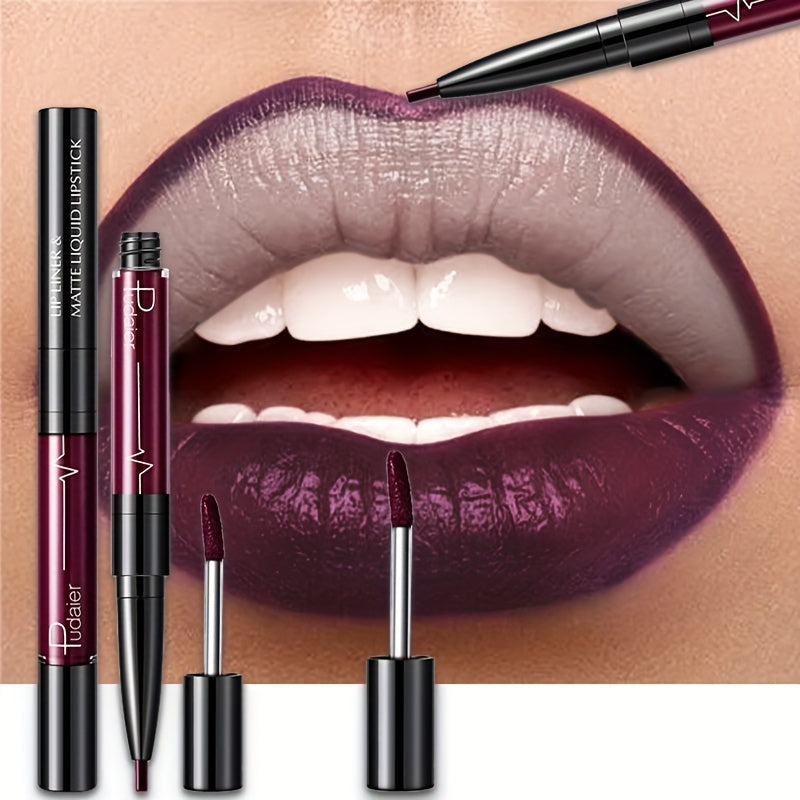 π 16-Color Double Ended Lip Gloss Stick β β¨ 2-in-1 Lip Liner & Lip Gloss | πΉ Matte Velvet | π Smudge-Proof & Long-Lasting