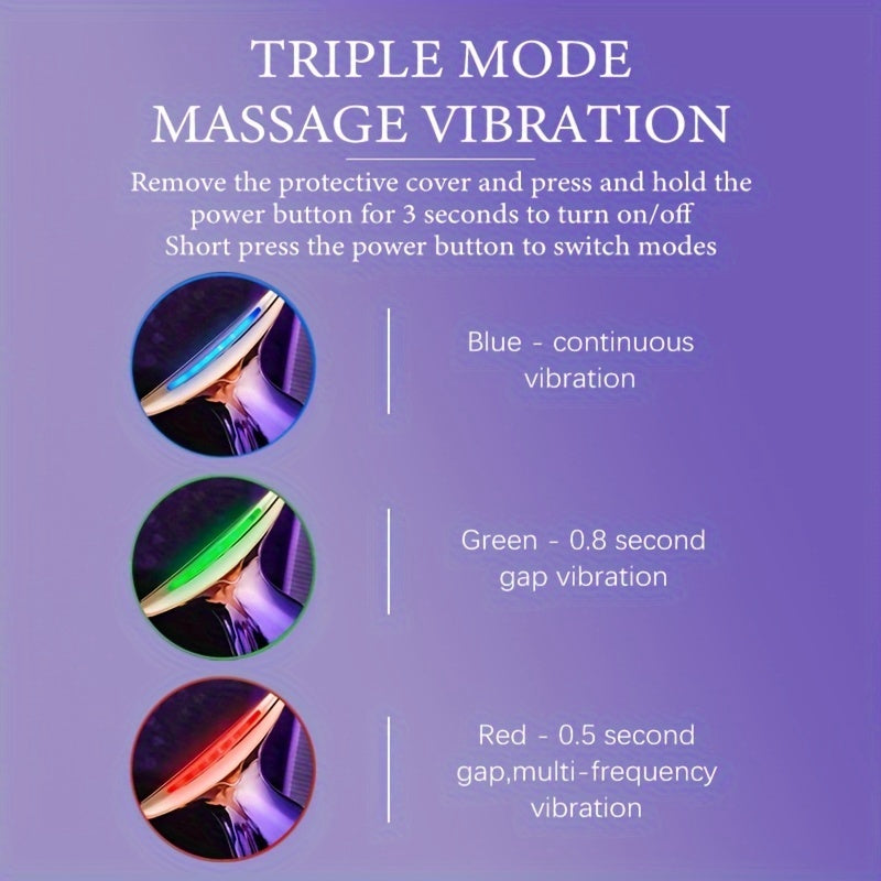 ✨ "Skin-Enhancing" 3-Color LED Light Therapy Massager 💡💆♀️ – Face, Neck & Body 🧴, Battery-Powered 🔋, Skincare & Beauty Device 🌸, Perfect Gift 🎁 for Women 💖, Mother’s Day Special 🌷