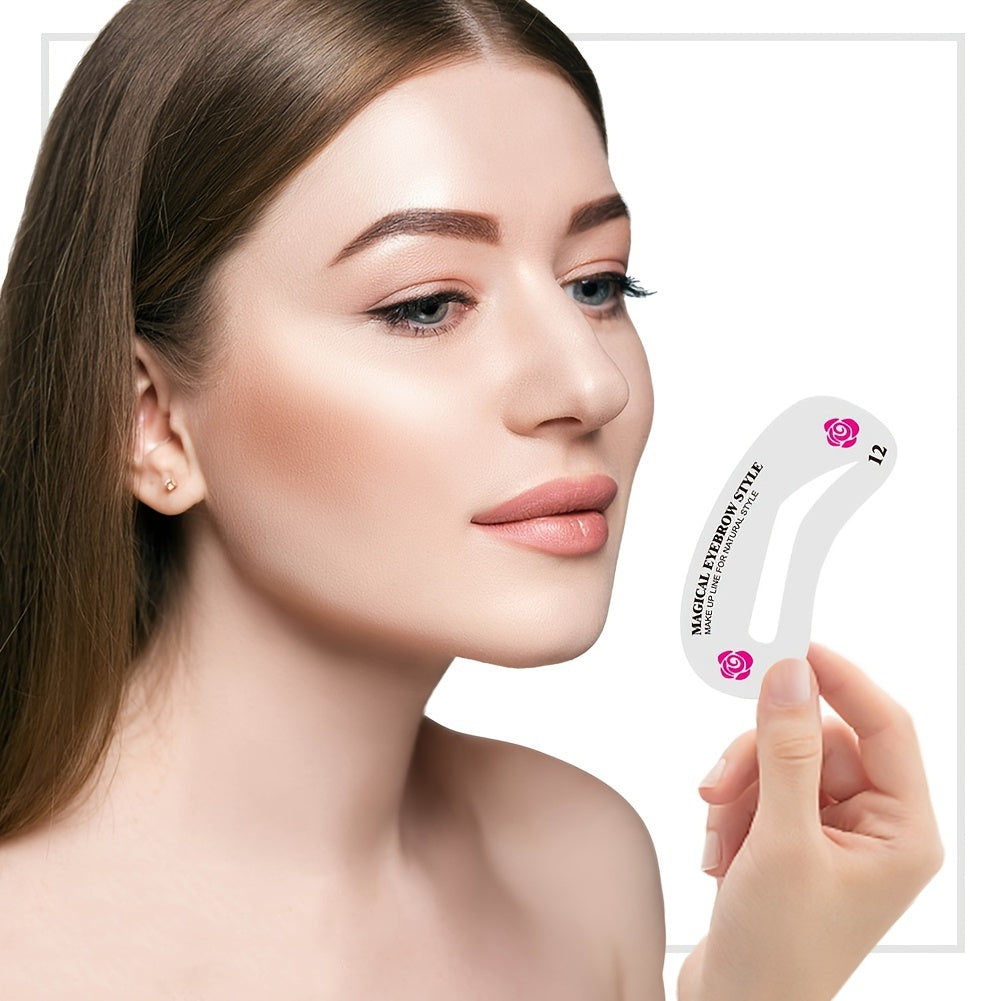 24 Styles Eyebrow Shaping Stencils Kit β¨π© | Grooming Tool for Women π | Perfect for Beauty, Makeup & Brow Modeling π―π
