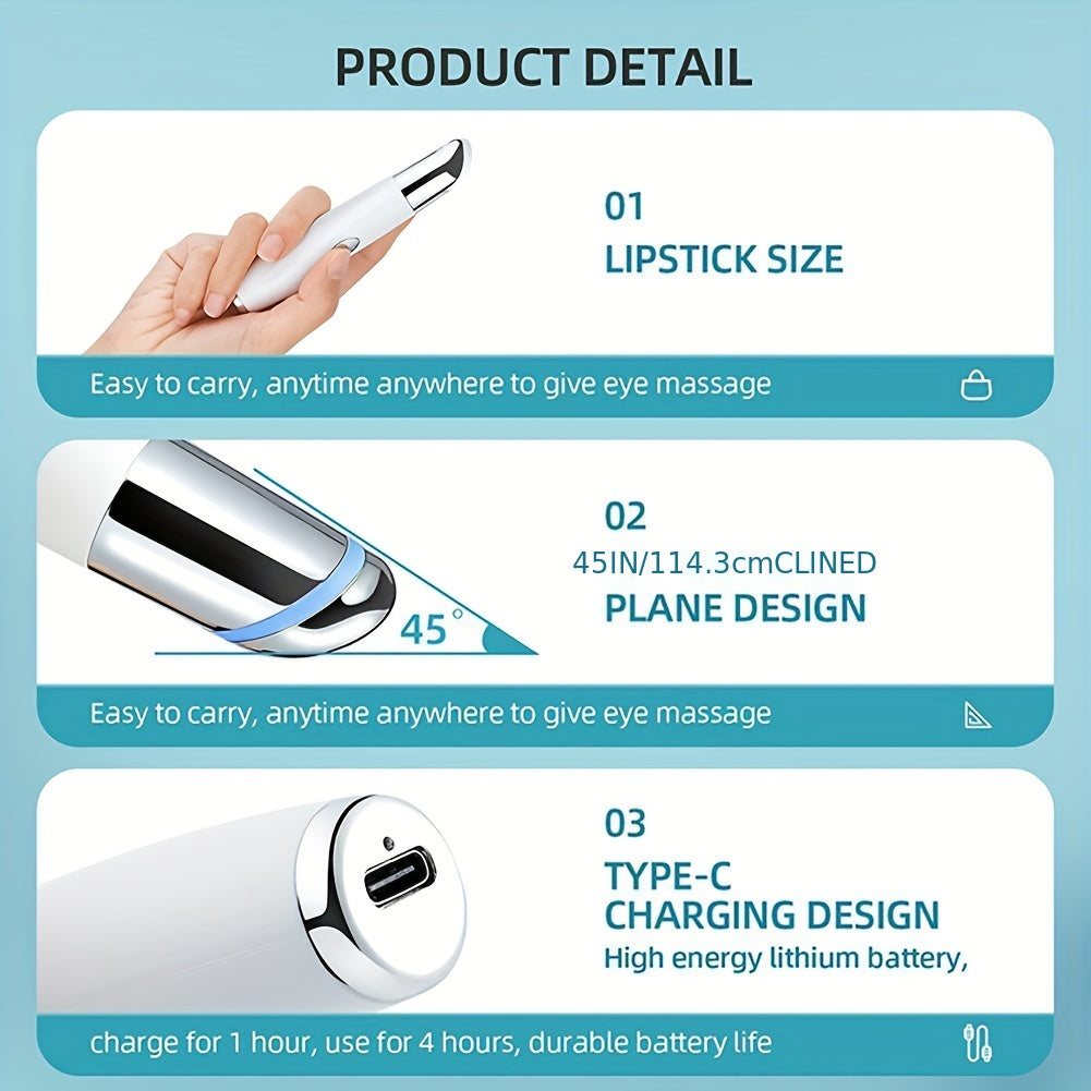 β¨ Eye & Face Massage Tool Wand Pen π₯π β Heated & Vibrating Eye Wand πββοΈ, Firming & Toning β¨, Reduces Fatigue π, Puffy Eyes π, Dark Circles & Eye Bags β β Boosts Skincare Absorption π§΄π