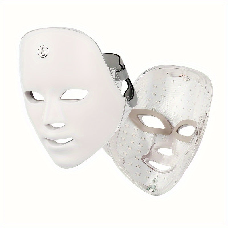 ๐ 7-Color LED Facial Mask ๐งดโจ โ One-Button Operation ๐, Adjustable Colors ๐จ, Home Skincare Device ๐ ๐โโ๏ธ