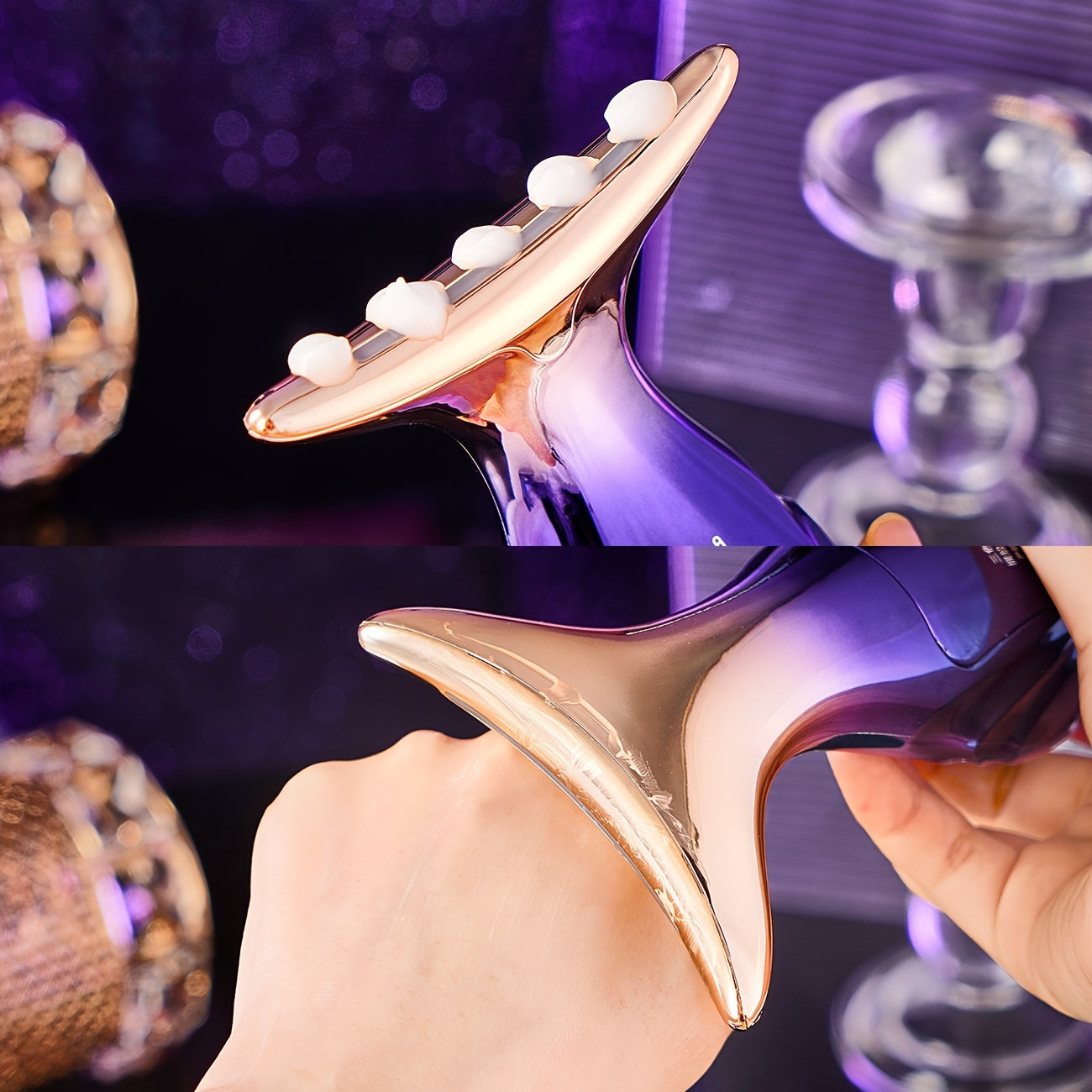 ✨ "Skin-Enhancing" 3-Color LED Light Therapy Massager 💡💆♀️ – Face, Neck & Body 🧴, Battery-Powered 🔋, Skincare & Beauty Device 🌸, Perfect Gift 🎁 for Women 💖, Mother’s Day Special 🌷