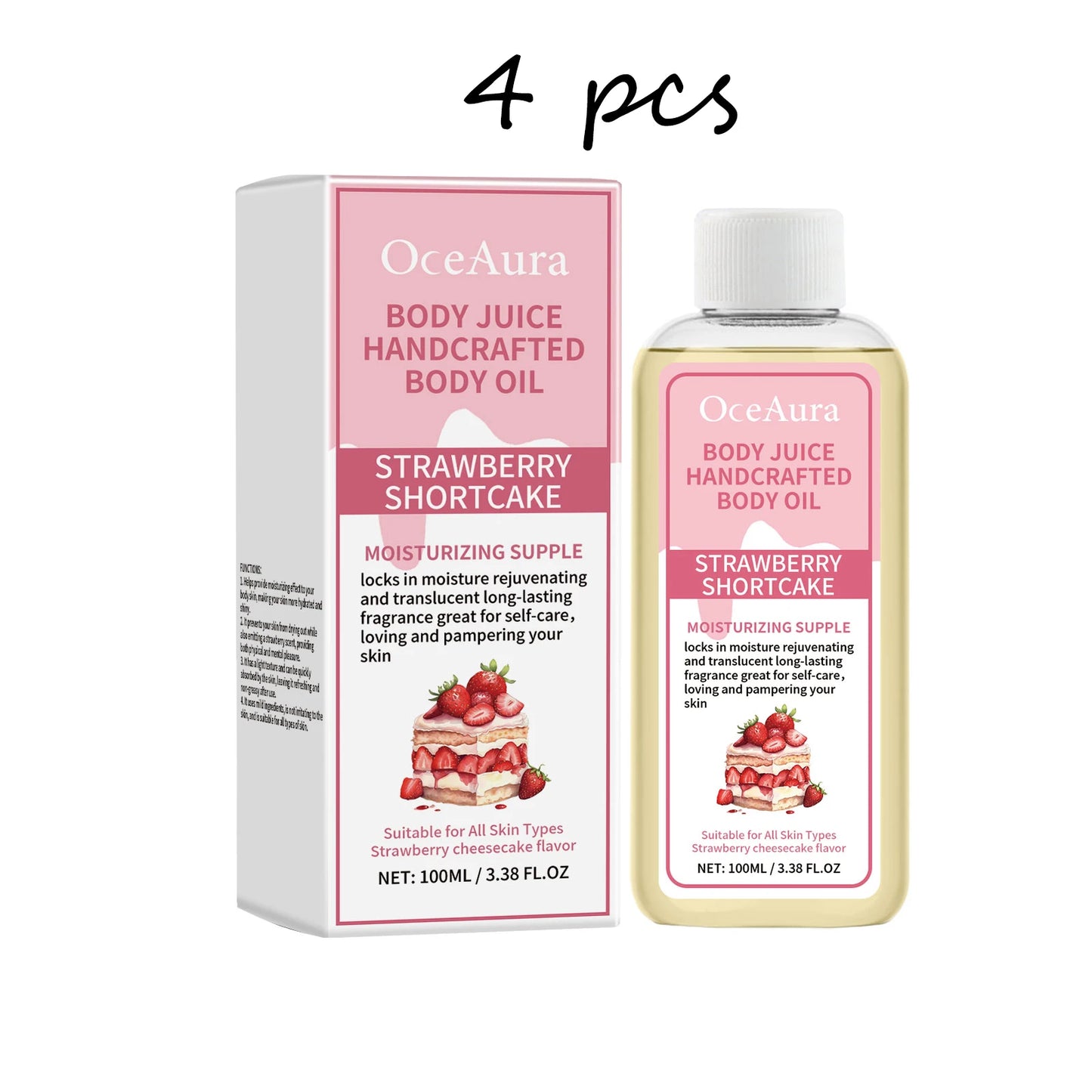 Oceaura Strawberry Skin Care Oil πβ¨ | Massage Body Oil πββοΈ | Quick Absorption β‘ | Stress Relief & Relaxation πΏπ | Gentle & Nourishing π§ | Fresh Fruit Scent πΈπ
