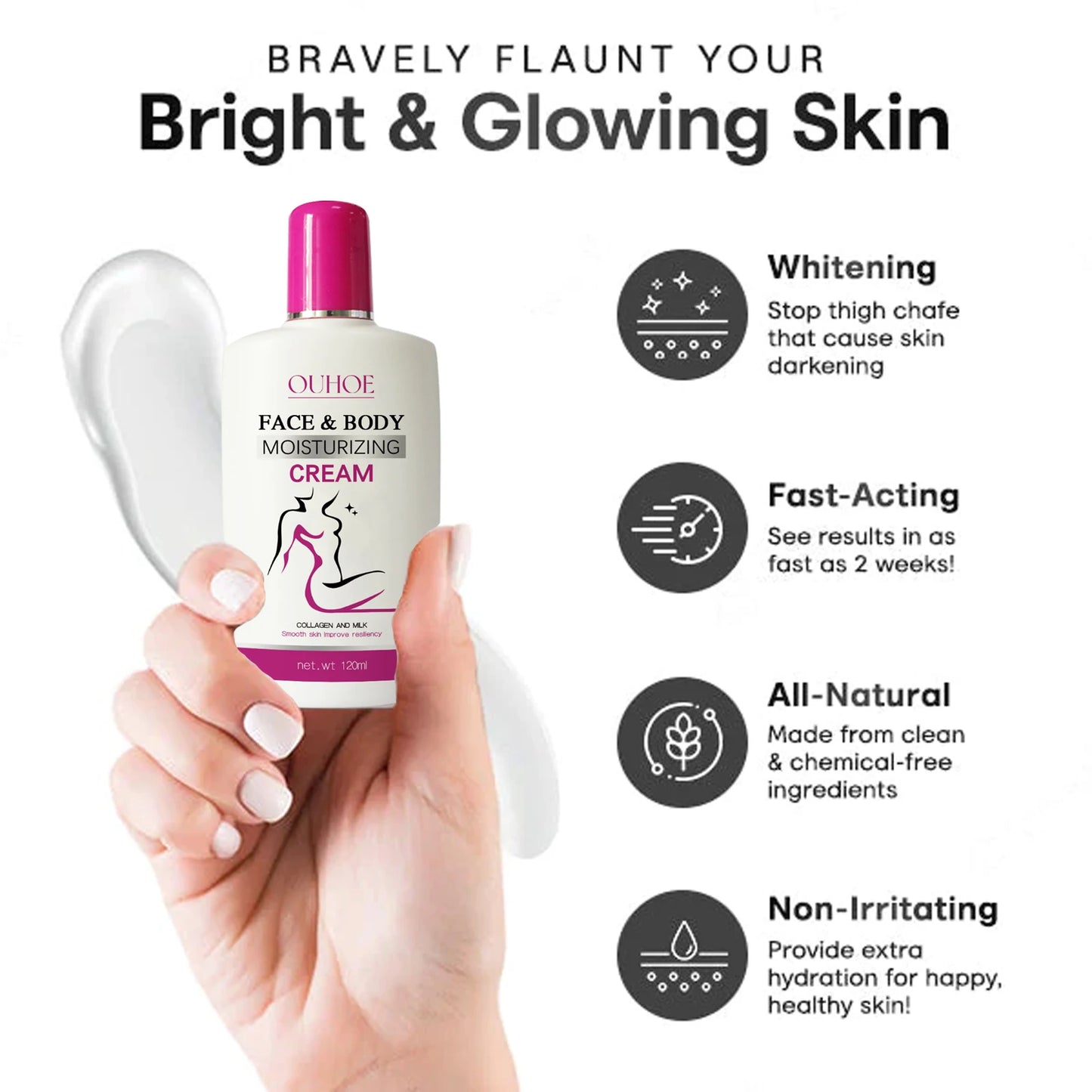 Ouhoe Brightening Skin Lotion πΈβ¨ | Nourishing & Repair π€ | Dullness Repair πΏ | Hydrating π§ | Whitening Skin Tone π | Body Care Lotion for Arm, Leg & Knee π¦΅π