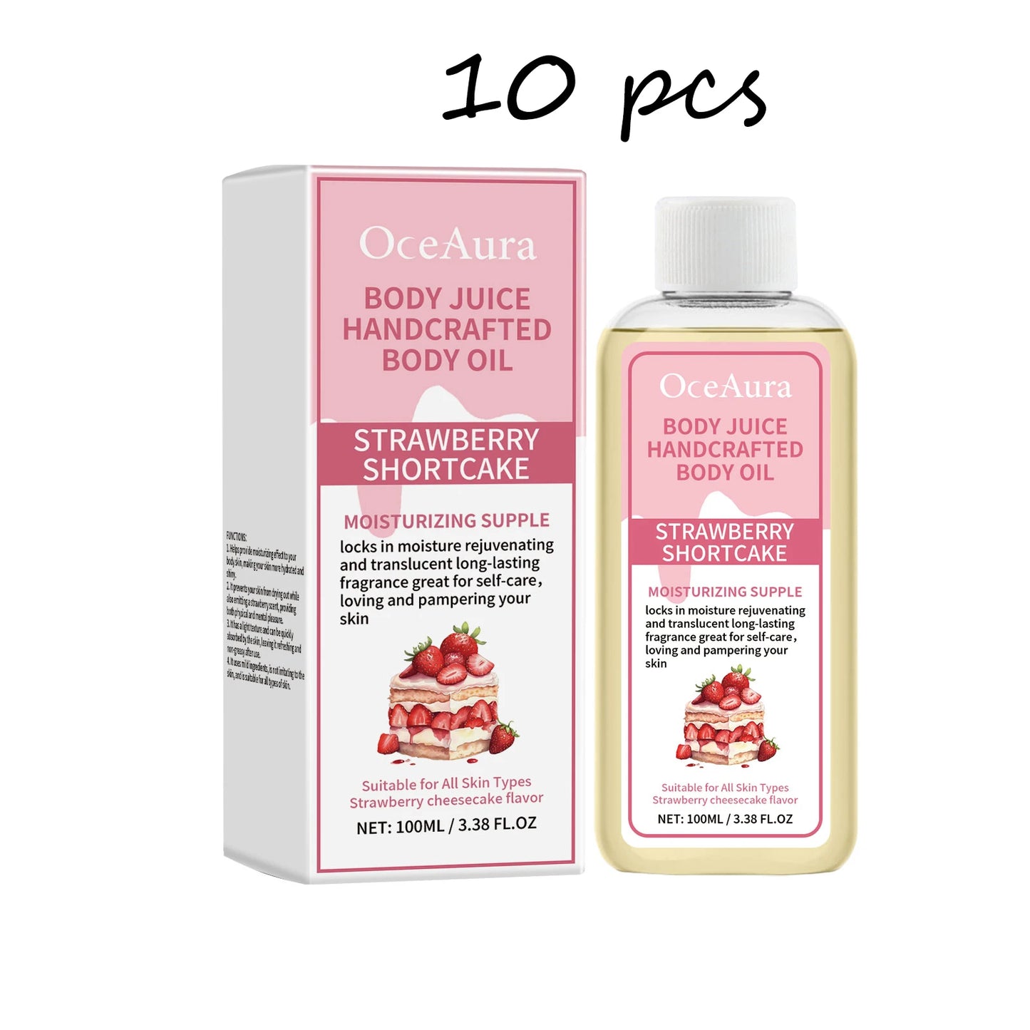 Oceaura Strawberry Skin Care Oil πβ¨ | Massage Body Oil πββοΈ | Quick Absorption β‘ | Stress Relief & Relaxation πΏπ | Gentle & Nourishing π§ | Fresh Fruit Scent πΈπ