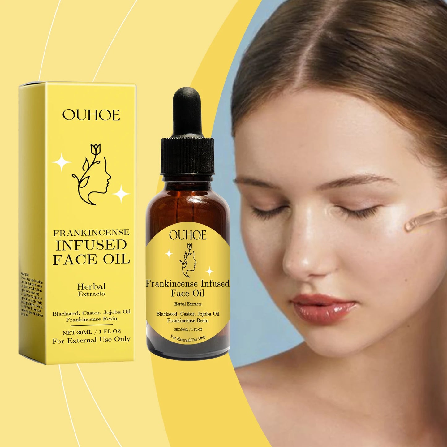 Ouhoe Frankincense Wood Essence Oil πΏβ¨ | Facial Moisturizing π§ | Skin Firming πββοΈ | Daily Skin Care Essence Oil πΈπ