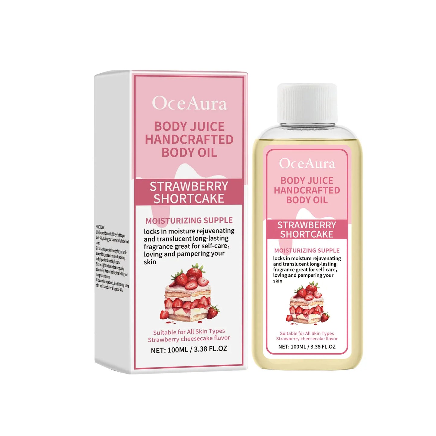 Oceaura Strawberry Skin Care Oil πβ¨ | Massage Body Oil πββοΈ | Quick Absorption β‘ | Stress Relief & Relaxation πΏπ | Gentle & Nourishing π§ | Fresh Fruit Scent πΈπ