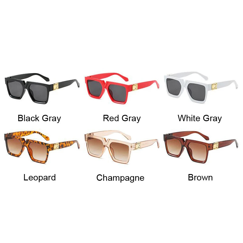 🕶️ 2021 Square Sunglasses for Women 😍 | Luxury Brand Style ✨ | Black Rectangle Shades 🔥 | Retro Travel Fashion Eyewear 👩🦰