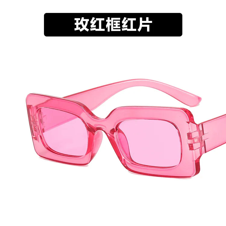 Women’s Square Sunglasses – Popular Designer Style 😎 | Jelly Color Lenses 🌈, UV400 Protection 🛡️ | Custom Logo Available ✍️