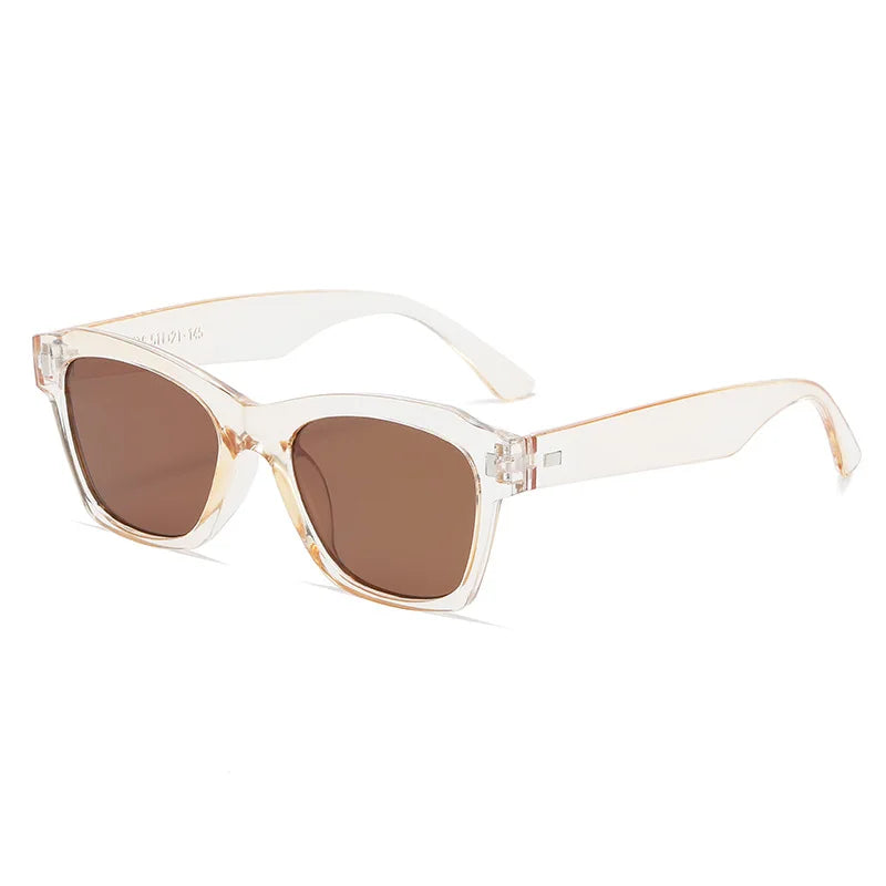 🕶️ 2024 New Women’s Premium Retro Tea Sunglasses 🍵 | Anti-UV 🛡️ | Fashion Trendy Square PC Frame ◼️ | UV400 Protection 🌞