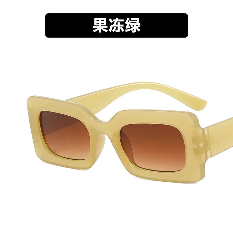 Women’s Square Sunglasses – Popular Designer Style 😎 | Jelly Color Lenses 🌈, UV400 Protection 🛡️ | Custom Logo Available ✍️