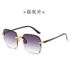 πΆοΈ 2022 Square Rimless Sunglasses β Luxury Designer Style π | Summer Red Glasses π΄ | Unisex UV400 Protection π‘οΈπ | Fashion Shades for Men & Women π