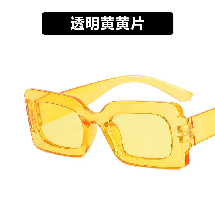 Women’s Square Sunglasses – Popular Designer Style 😎 | Jelly Color Lenses 🌈, UV400 Protection 🛡️ | Custom Logo Available ✍️