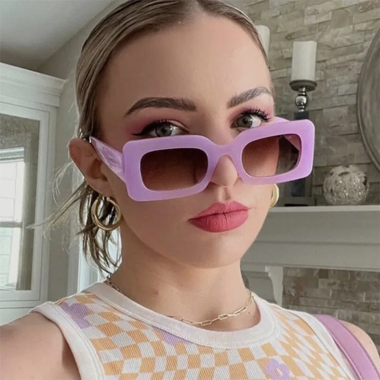 Women’s Square Sunglasses – Popular Designer Style 😎 | Jelly Color Lenses 🌈, UV400 Protection 🛡️ | Custom Logo Available ✍️