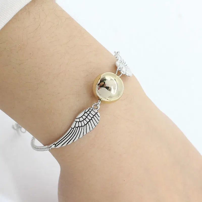 Golden Snitch β‘ & Deathly Hallows Bracelet β Wholesale Movie Jewelry π¬ | Antique Bronze, Silver, or Gold β¨ | Perfect for Cosplay π