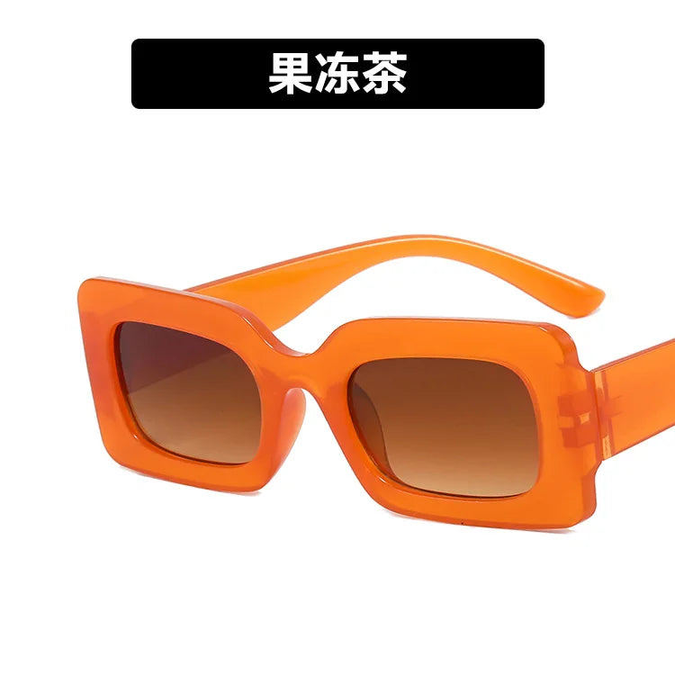 Women’s Square Sunglasses – Popular Designer Style 😎 | Jelly Color Lenses 🌈, UV400 Protection 🛡️ | Custom Logo Available ✍️