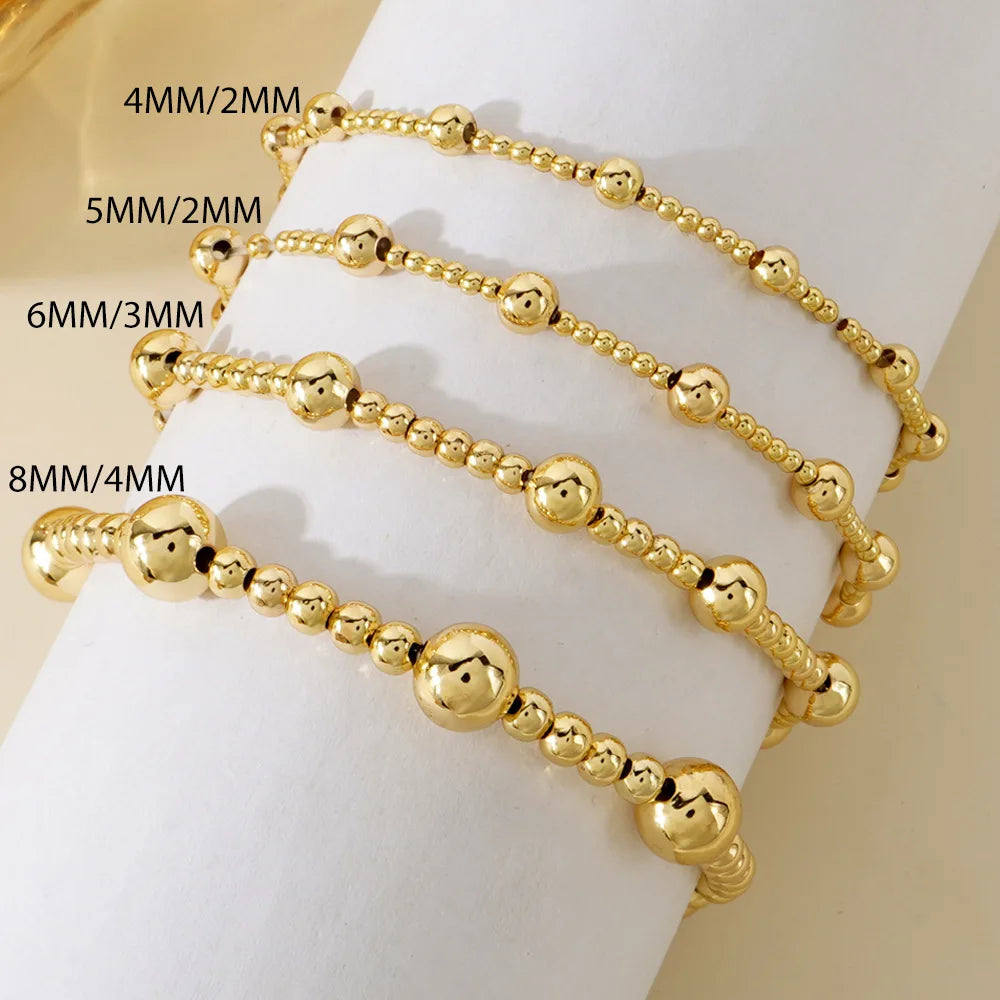 New Trend Stretch Elastic Bracelet β Gold Beads β¨ | Bead Bracelet for Women π | Perfect Gift π