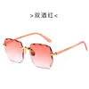 πΆοΈ 2022 Square Rimless Sunglasses β Luxury Designer Style π | Summer Red Glasses π΄ | Unisex UV400 Protection π‘οΈπ | Fashion Shades for Men & Women π