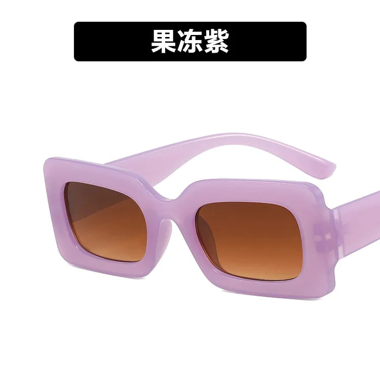Women’s Square Sunglasses – Popular Designer Style 😎 | Jelly Color Lenses 🌈, UV400 Protection 🛡️ | Custom Logo Available ✍️