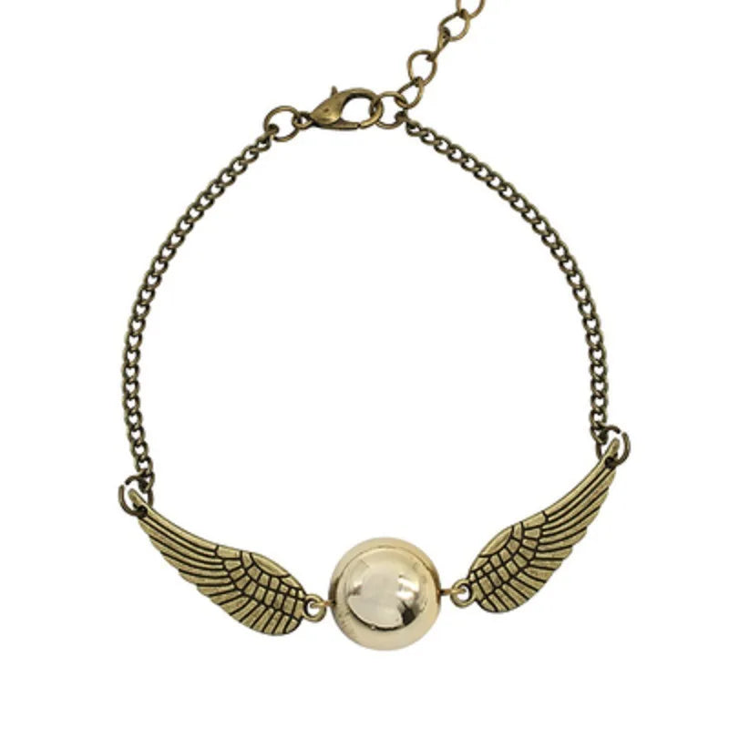 Golden Snitch β‘ & Deathly Hallows Bracelet β Wholesale Movie Jewelry π¬ | Antique Bronze, Silver, or Gold β¨ | Perfect for Cosplay π
