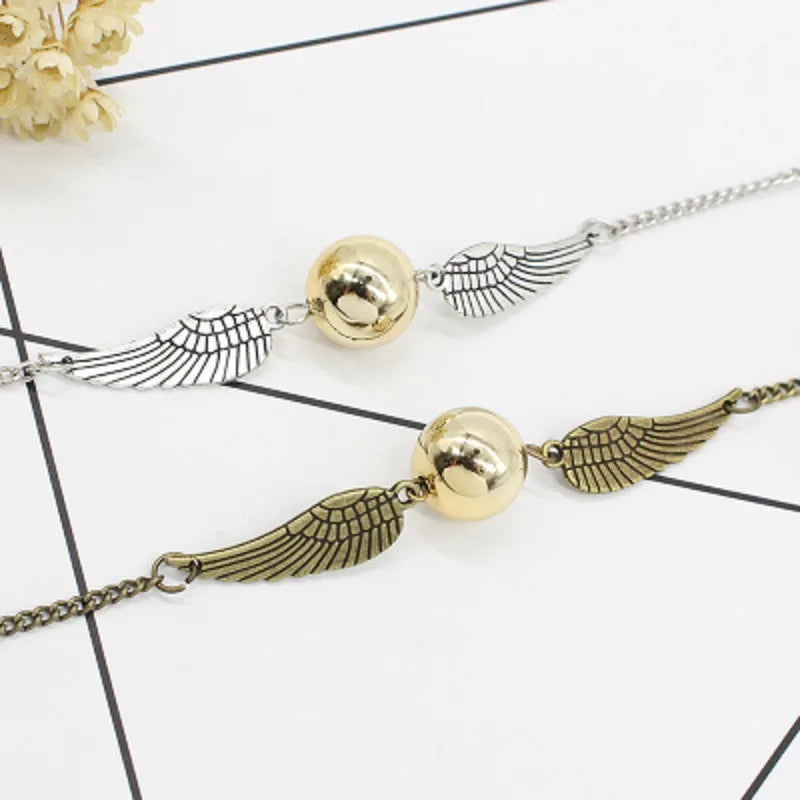 Golden Snitch β‘ & Deathly Hallows Bracelet β Wholesale Movie Jewelry π¬ | Antique Bronze, Silver, or Gold β¨ | Perfect for Cosplay π