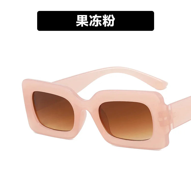 Women’s Square Sunglasses – Popular Designer Style 😎 | Jelly Color Lenses 🌈, UV400 Protection 🛡️ | Custom Logo Available ✍️