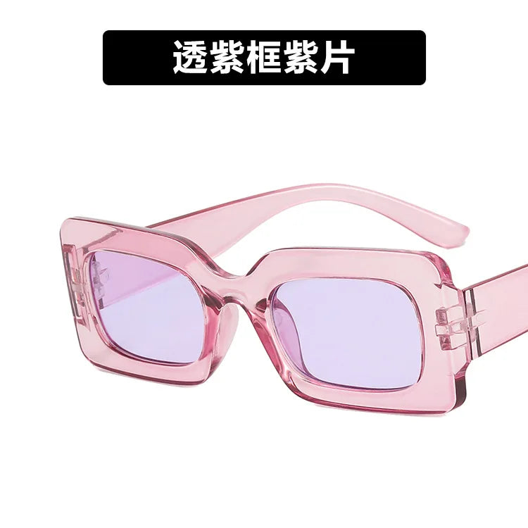 Women’s Square Sunglasses – Popular Designer Style 😎 | Jelly Color Lenses 🌈, UV400 Protection 🛡️ | Custom Logo Available ✍️