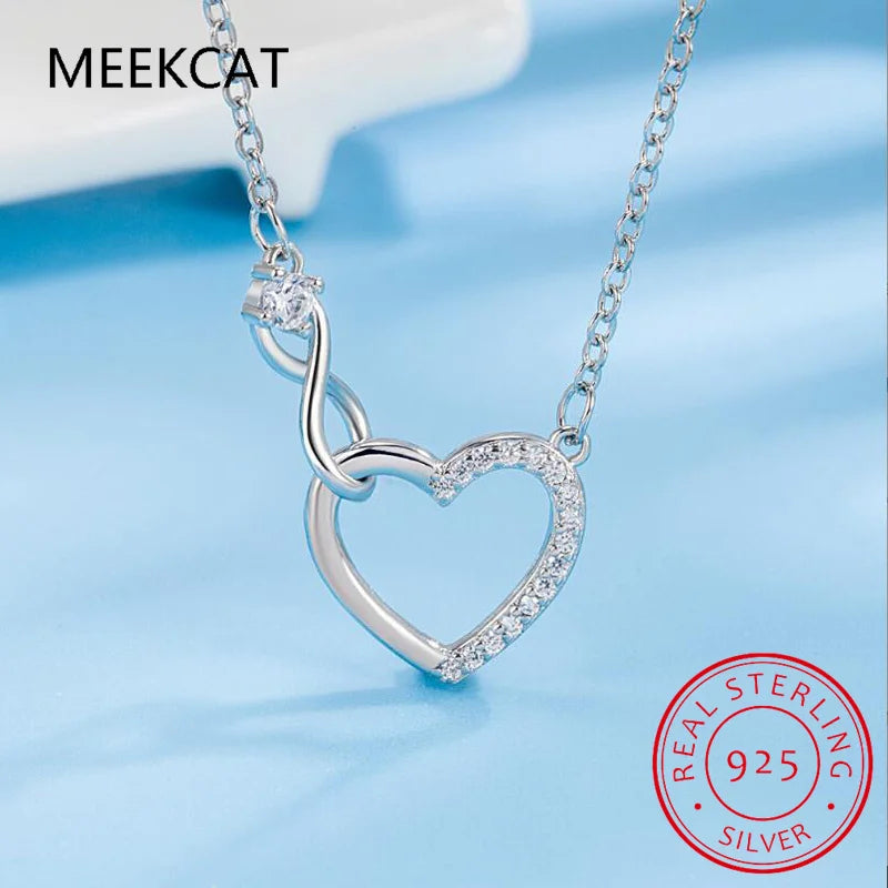 π 925 Sterling Silver Heart Pendant Necklace β Sparkling Cubic Zirconia π