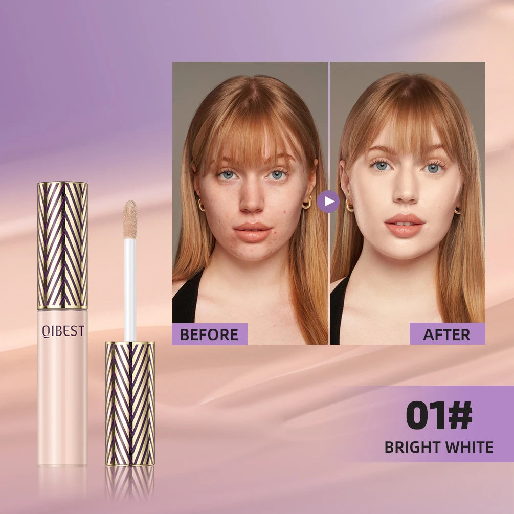 β¨ QIBEST Liquid Concealer Foundation β π Brightening Cream | π― Spot & Acne Mark Coverage | π Dark Circle Corrector | π Long-Lasting Makeup for Women