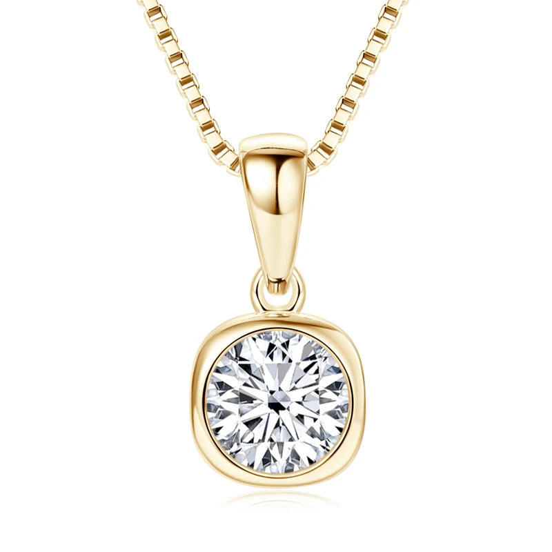 πβ¨ Lnngy 6.5mm 1ct Round Moissanite Necklace β 925 Sterling Silver β¨π