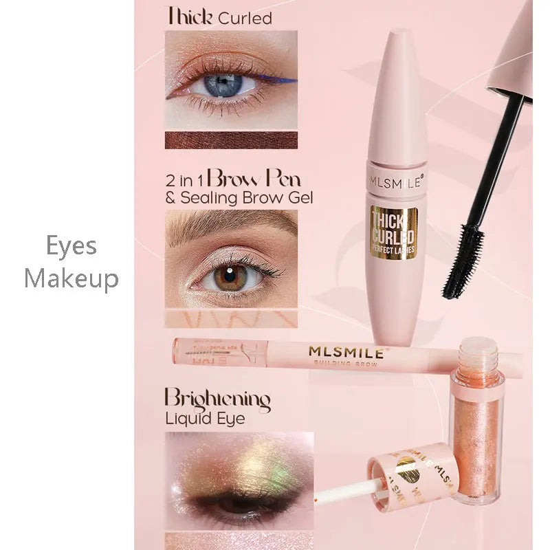 π Makeup Kit with Organizer Case β Lipstick, Contour, Highlighter, Liquid Eyeshadow, Lip Mud, Eyebrow Pencil, Mascara & More β¨ π Product Highlights: