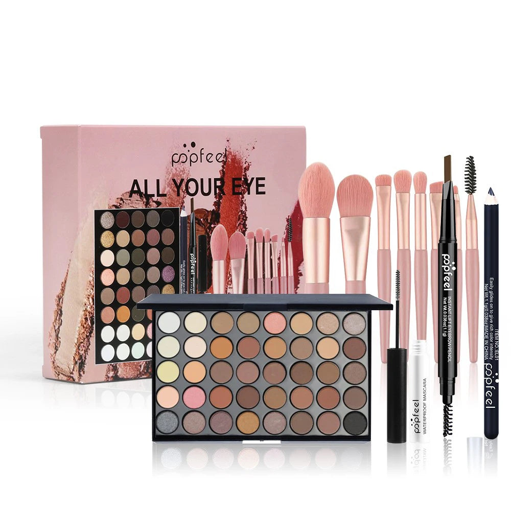 π¨ POPFEEL Eye Makeup Set ποΈ | 40-Color Eyeshadow Palette π | Eyebrow Pencil βοΈ | Eyeliner Pen ποΈ | Mascara π | Makeup Brush Set ποΈ | Complete Eye Cosmetics Kit β¨