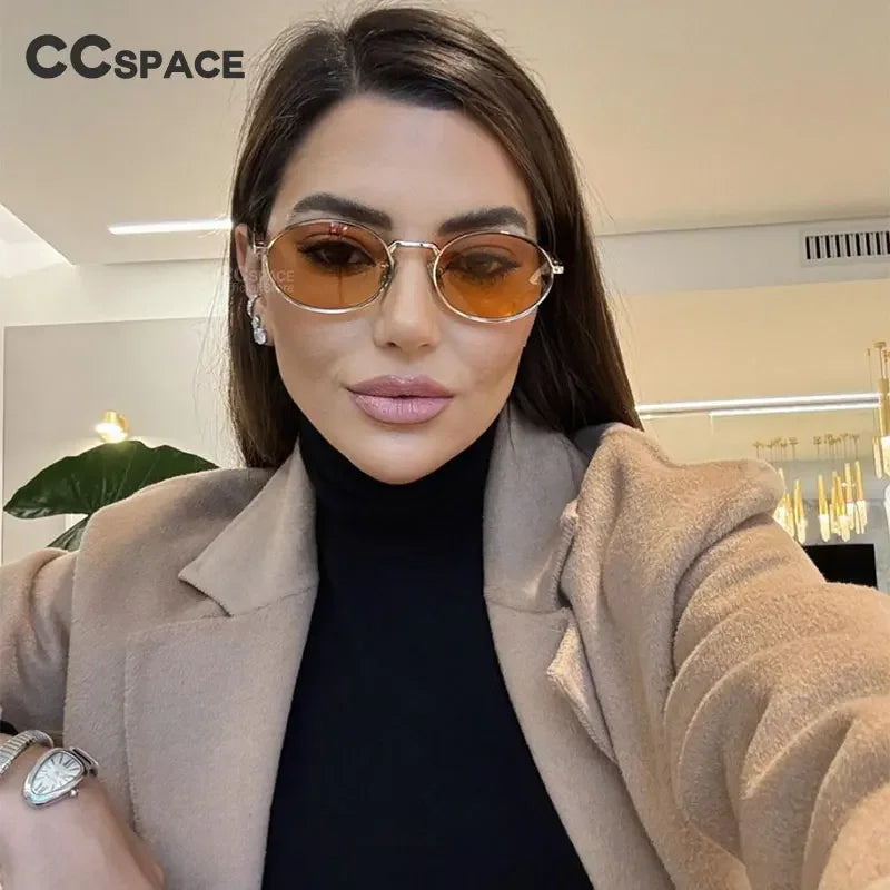 ๐ถ๏ธโจ CCspace Luxury Retro Punk Sunglasses โ Womenโs 2024 Party Eyewear ๐ด๐