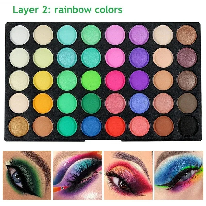 π¨ 120-Color Eyeshadow Palette β Waterproof π¦ | Nude, Matte & Glitter β¨ | Highly Pigmented, Long-Lasting Pressed Powder π