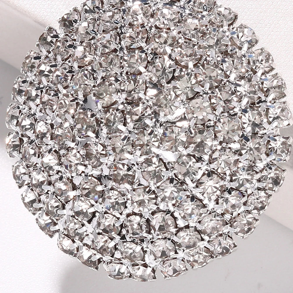 πβ¨ Bling Rhinestone Round Stud Earrings β Crystal Wedding & Party Jewelry β¨π