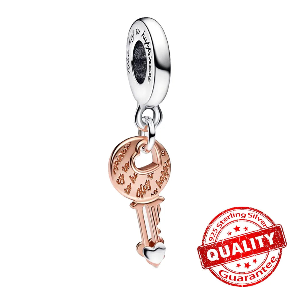 ππ Classic 925 Sterling Silver Rose Gold Charms Collection ππ