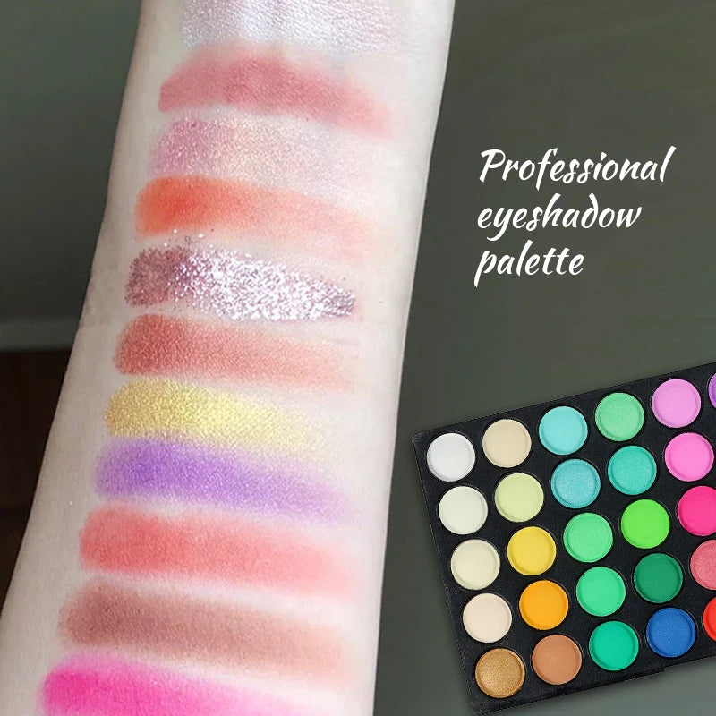π¨ 120-Color Eyeshadow Palette β Waterproof π¦ | Nude, Matte & Glitter β¨ | Highly Pigmented, Long-Lasting Pressed Powder π