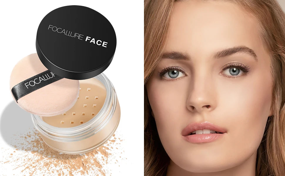 πΈ FOCALLURE 9-Color Loose Powder β Brightening, Oil-Control, Long-Lasting & Waterproof Setting Powder πβ¨